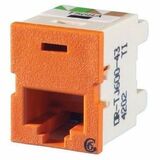 Ortronics Clarity 6 TracJack, T568A/B, 180 degree, Orange - 1 x RJ-45 Network - Female - Orange...