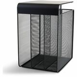 Safco Onyx Vertical Hanging Storage Organizer - 3 Compartment(s) - 11.8" Height x 14.8" Width x 5.3" Depth - Black - Steel - 1 Each