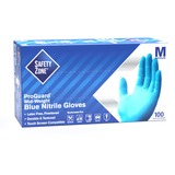 SZNGNDRMD1M - Safety Zone Powdered Blue Nitrile Gloves