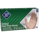 Safety Zone Powdered Clear Vinyl Gloves