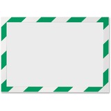 DURABLE Twin-color Border Self-adhesive Security Frame - Horizontal, Vertical - Self-adhesive, Flexible, Magnetic, Dual-sided - 2 / Pack - Green, White