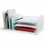 Safco Onyx 3 Tray/3 Upright Section Desk Organizer