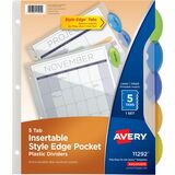 Avery® Insertble Style Edge Plastic Pocket Dividers