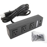 LLR33993 - Lorell Under Desk AC Power Center with USB C...