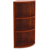 Lorell Essentials Series Cherry Laminate Corner Bookcase - 36" Height x 14.8" Width x 14.8" Depth - Floor - Cherry - Laminate, Polyvinyl Chloride (PVC) - 1 Each