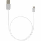 iStore Lightning Charge 1.8ft (0.5m) Cable (White) - 1.6 ft Lightning/USB Data Transfer Cable for Computer, Power Adapter, iPhone, iPad - First End: 1 x Lightning Male - Second End: 1 x USB Type A Male - MFI - White