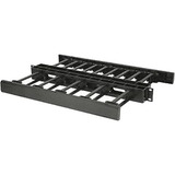 Ortronics Horizontal Cable Manager - Double Sided - 19 in mounting x 1 rack unit - Black -...