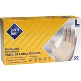 SZNGRPRLG1T - Safety Zone Powder Free Natural Latex Gloves