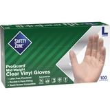 Safety Zone Powdered Clear Vinyl Gloves