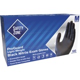 SZNGNPRMDBK - Safety Zone Powder Free Black Nitrile Gloves