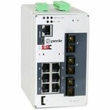 Perle IDS-409G Managed Industrial Ethernet Switch with Gigabit Fiber 9 port Compact DIN Rail Switch...