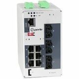 Perle IDS-409F Managed Industrial Ethernet Switch with Fiber 9 port Compact DIN Rail Switch - 9...