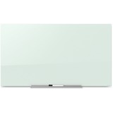 Quartet Invisamount Magnetic Glass Dry-Erase Board - 39.1" (3.3 ft) Width x 22" (1.8 ft) Height - White Tempered Glass Surface - Rectangle - Horizontal/Vertical - Magnetic - 1 Each