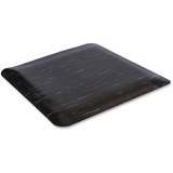 Floortex Anti-fatigue Mat - 24" (609.60 mm) Length x 24" (609.60 mm) Depth x 0.50" (12.70 mm) Thickness - Square - Vinyl - Black