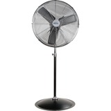 Matrix Pedestal Fan - 26" Fan Diameter - 2 Speed - Oscillating, Adjustable Height - Metal - Black, Chrome
