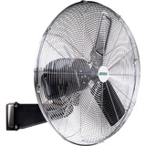 Matrix Wall Mount Fan - 26" Fan Diameter - 2 Speed - Oscillating, Adjustable Height - Metal - Black, Chrome