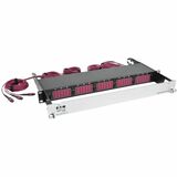 Tripp Lite by Eaton 40/100Gb Fiber Breakout Patch Panel 40Gb to 4 x 10Gb 100Gb to 4 x 25Gb 15 MTP QSFP to 60 LC Duplex OM4 50/125 Multimode Ports 1U