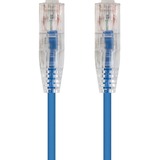 Monoprice SlimRun Cat6 28AWG UTP Ethernet Network Cable, 2ft Blue