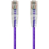 Monoprice SlimRun Cat6 28AWG UTP Ethernet Network Cable, 2ft Purple