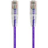 Monoprice SlimRun Cat6 28AWG UTP Ethernet Network Cable, 7ft Purple