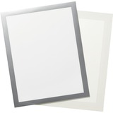 DURABLE Duraframe Tabloid-sz Adhesive Frame - 11" x 17" Frame Size - Rectangle - Horizontal, Vertical - Dual-sided, Magnetic, Self-adhesive - 2 / Pack - Silver