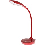 Vision 'Luna' LED Task Lamp - 17" (431.80 mm) Height - 4.50 W LED Bulb - 480 lm Lumens - Silicone - Desk Mountable - Red - for Desk, Table