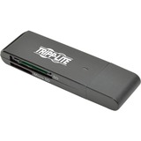 Tripp Lite USB 3.0 SuperSpeed SD/Micro SD Memory Card Media Reader - SD, SDHC, SDXC, Dual-Voltage MultimediaCard (MMC), High Speed MultiMediaCard (HS-MMC), Reduced Size MultiMediaCard (MMC), MMCplus, microSD, microSDHC, TransFlash - USB 3.0, Micro USBExternal