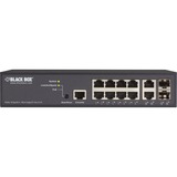 Black Box 10-Port Gigabit Ethernet Switch PoE+ Managed