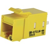 Ortronics Category 6 Keystone Jack, Lacing Cap Termination, Yellow