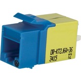 Image of Ortronics Category 6a Keystone Jack, Lacing Cap Termination, Blue