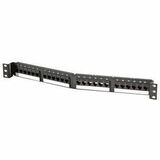Ortronics TechChoice Angled Patch Panel Category 5e 24 Port - 24 Port(s) - 24 x RJ-45 - 1U High -...