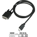 VisionTek HDMI / DVI-D Bi-Directional Cable 6ft (M/M) - 6 ft DVI-D/HDMI Video Cable for Video Device, Graphics Card, Monitor, Dock, Digital Signage Display - First End: 1 x HDMI Digital Audio/Video - Male - Second End: 1 x DVI-D (Single-Link) Digital Video - Male - Supports up to 1920 x 1080 - Black
