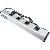 Wiremold Plug-In Outlet Center Unit / 120V/15A/4 O/L /6' Cord - NEMA 5-15P - 4 x AC Power - 5.91 ft...