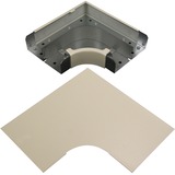 Middle Atlantic V4011FO Cable Management Wiremold 4000 Radiused Full Capacity Flat Elbow Fitting - Elbow - Ivory - Steel (v4011fo) 786776537024