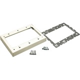 Wiremold 500/700 Three-Gang Flush Type Extension Adapter Fitting - 3-gang - Ivory - Steel (V5751-3)