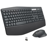 Logitech® MK850 Performance Wireless Keyboard and Mouse Combo (French Layout) - USB Wireless Bluetooth/RF Keyboard - French - USB Wireless Bluetooth/RF Mouse - Optical - 1000 dpi - 8 Button - Scroll Wheel - AAA, AA - Compatible with Smartphone, Desktop Computer, Notebook for Windows, Mac