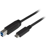 StarTech.com 2m 6 ft USB C to USB B Printer Cable - M/M - USB 3.0 (5Gbps) USB B Cable - USB C to USB B Cable - USB Type C to Type B Cable - Connect USB 3.0 USB-B devices to your USB-C or Thunderbolt 3 computer - 6ft USB C to USB B Printer Cable - 6 ft USB