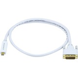 Monoprice 3ft 32AWG Mini DisplayPort to DVI Cable - White