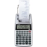 Canon P1DHV3 Compact Printing Calculator - Sign Change, Built-in Memory, Item Count, Clock, Calendar - 12 Digits - 1.6" x 3.9" x 7.7" - Sliver - 1 Each
