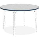 Lorell Classroom Activity Tabletop - Gray Nebula Round, High Pressure Laminate (HPL) Top - 1.1" Table Top Thickness x 48" Table Top Diameter - Assembly Required - 1 Each