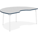 Lorell Classroom Activity Tabletop - Gray Nebula Kidney-shaped, High Pressure Laminate (HPL) Top - 72" Table Top Width x 48" Table Top Depth x 1.1" Table Top Thickness - 1 Each