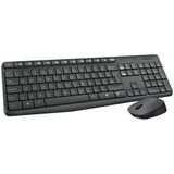 Logitech MK235 Wireless Keyboard and Mouse Combo for Windows, 2.4 GHz Wireless Unifying USB Receiver, 15 FN Keys, Long Battery Life, Compatible with PC, Laptop (French Layout) - USB Wireless RF Keyboard - French - USB Wireless RF Mouse - Optical - 3 Button - Scroll Wheel - AAA, AA - Compatible with PC