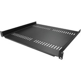 StarTech.com 1U Vented Server Rack Cabinet Shelf - Fixed 16" Deep Cantilever Rackmount Tray for 19" Data/AV/Network Enclosure w/Cage Nuts - 1U 19in vented server rack cabinet shelf/rackmount cantilever tray 16in deep - Universal fit in existing EIA/ECA-310 data/network racks - w/mounting hardware - Heavy-duty - Easy to install - Durable SPCC commercial cold-rolled steel 44lb weight cap.
