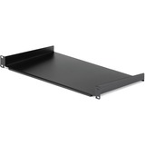StarTech.com 1U Server Rack Cabinet Shelf - Fixed 10" Deep Cantilever Rackmount Tray for 19" Data/AV/Network Enclosure w/cage nuts, screws - 1U 19in server rack cabinet shelf 10in deep - EIA/ECA-310 Cantilever tray w/universal fit in Data/Network enclosures w/cage nuts & screws for mounting - Heavy-duty easy to install, durable design w/ SPCC commercial cold-rolled steel 44lb weight cap.