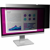 3M High Clarity Privacy Filter Black, Glossy - For 23.8" Widescreen LCD Monitor - 16:9 - Scratch Resistant, Dust Resistant