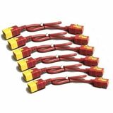Power Cord Kit (6 EA), Locking, C19 TO C20, 1.2M (4FT), Red