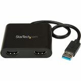 StarTech.com+USB+3.0+to+Dual+HDMI+Adapter%2C+1x+4K+%26+1x+1080p%2C+External+Graphics+Card%2C+USB+Type-A+Dual+Monitor+Display+Adapter%2C+Windows+Only
