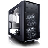 Fractal Design Focus G Computer Case with Side Window - Mid-tower - Black - 5 x Bay - 2 x 4.72" (120 mm) x Fan(s) Installed - ATX, Micro ATX, ITX Motherboard Supported - 6 x Fan(s) Supported - 2 x External 5.25" Bay - 2 x Internal 3.5" Bay - 1 x Internal 2.5" Bay - 7x Slot(s) - 2 x USB(s) - 1 x Audio In - 1 x Audio Out