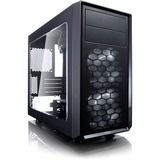 Fractal Design Focus G Computer Case with Side Window - Mini-tower - Black - 5 x Bay - 2 x 4.72" (120 mm) x Fan(s) Installed - Micro ATX, ITX Motherboard Supported - 6 x Fan(s) Supported - 2 x External 5.25" Bay - 2 x Internal 3.5" Bay - 1 x Internal 2.5" Bay - 4x Slot(s)