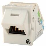 Ortronics Clarity 6 Angled TracJack, T568A/B, 45 degree, Cloud White - 1 x RJ-45 Network - Female -...